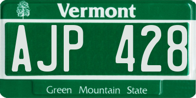 VT license plate AJP428