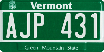 VT license plate AJP431