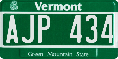 VT license plate AJP434