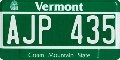 VT license plate AJP435