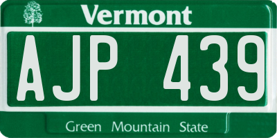 VT license plate AJP439