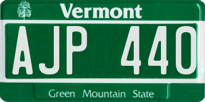 VT license plate AJP440