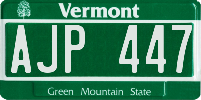 VT license plate AJP447