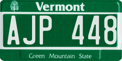 VT license plate AJP448