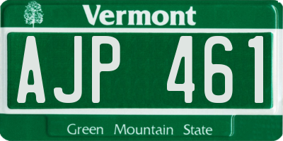 VT license plate AJP461