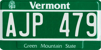 VT license plate AJP479