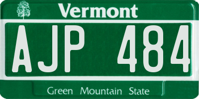 VT license plate AJP484