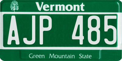 VT license plate AJP485