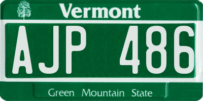 VT license plate AJP486