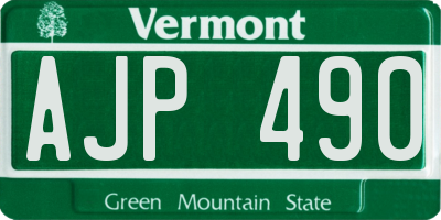 VT license plate AJP490
