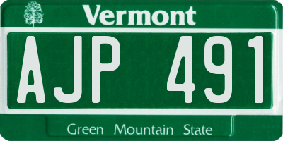 VT license plate AJP491