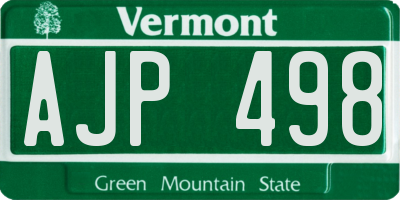 VT license plate AJP498