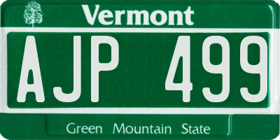 VT license plate AJP499