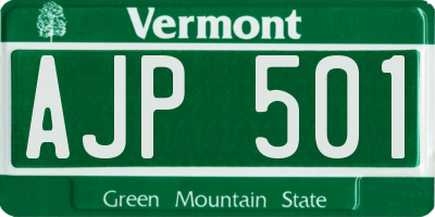 VT license plate AJP501