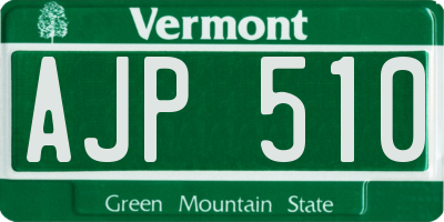 VT license plate AJP510