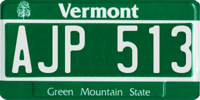 VT license plate AJP513