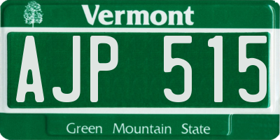 VT license plate AJP515
