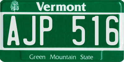 VT license plate AJP516
