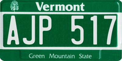 VT license plate AJP517
