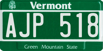 VT license plate AJP518