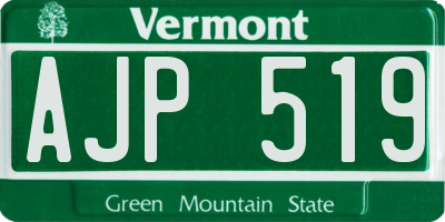 VT license plate AJP519