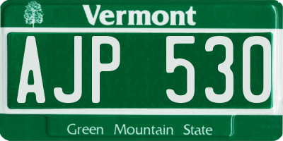 VT license plate AJP530