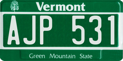 VT license plate AJP531