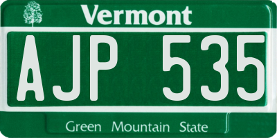 VT license plate AJP535
