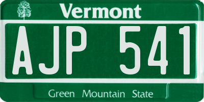 VT license plate AJP541