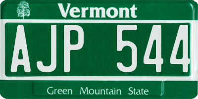 VT license plate AJP544