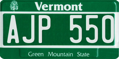 VT license plate AJP550