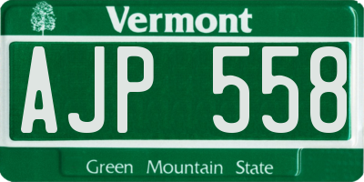 VT license plate AJP558