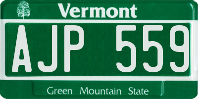 VT license plate AJP559
