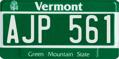 VT license plate AJP561