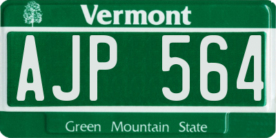 VT license plate AJP564