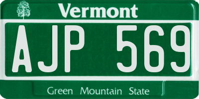 VT license plate AJP569