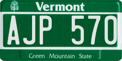 VT license plate AJP570
