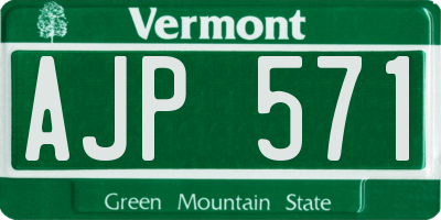 VT license plate AJP571