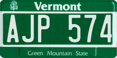 VT license plate AJP574
