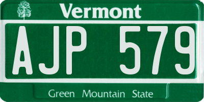 VT license plate AJP579