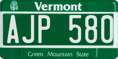 VT license plate AJP580