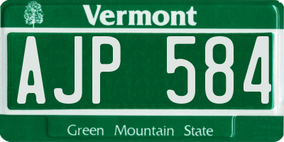 VT license plate AJP584