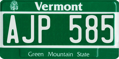 VT license plate AJP585