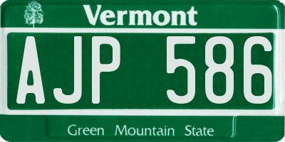 VT license plate AJP586