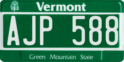 VT license plate AJP588