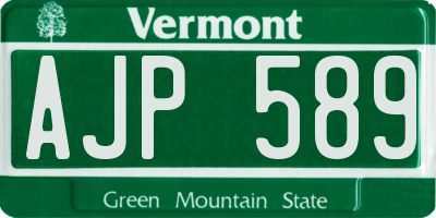 VT license plate AJP589