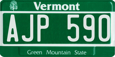 VT license plate AJP590