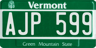 VT license plate AJP599