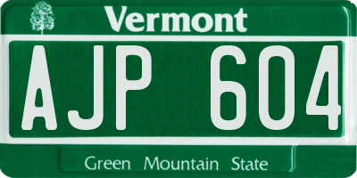 VT license plate AJP604