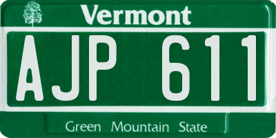 VT license plate AJP611
